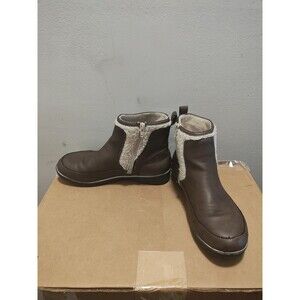 "Brown & White Monroe Faux Fur Boots Women JBU by Jambu Size 8M Waterproof